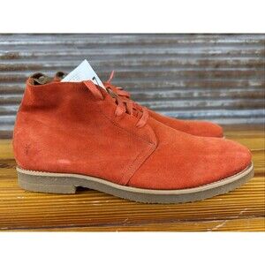 Frye Chris Crepe Chukka Suede Boots Men’s Size 10 (New) Orange-